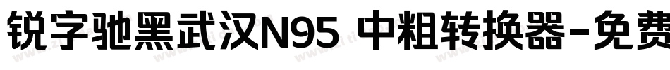锐字驰黑武汉N95 中粗转换器字体转换